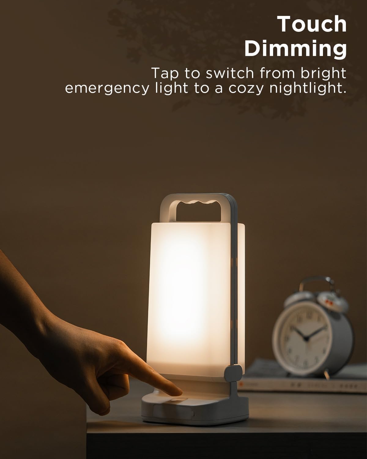 Foldable Solar Camping Lantern Portable Outdoor Emergency Light with Handle & USB Charging