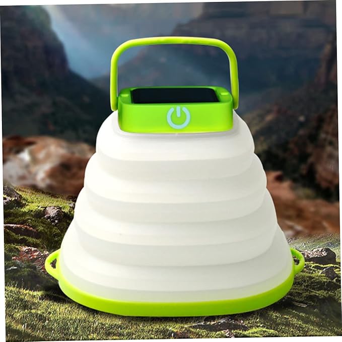 Compact and Portable Foldable Solar Camping Light (Size: 14.0cm in height and 12.5cm in bottom diameter when unfolded; significantly reduced in height when folded)