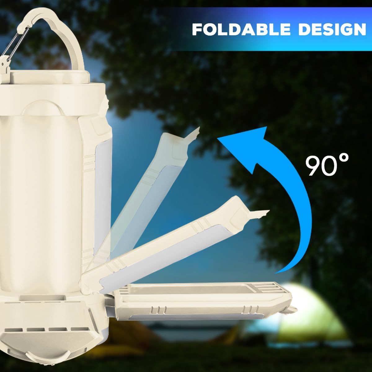 White Collapsible Camping Lantern Portable LED Tent Light Lightweight Emergency Lamp Waterproof for Hiking, Fishing, Camping, and Power Outages