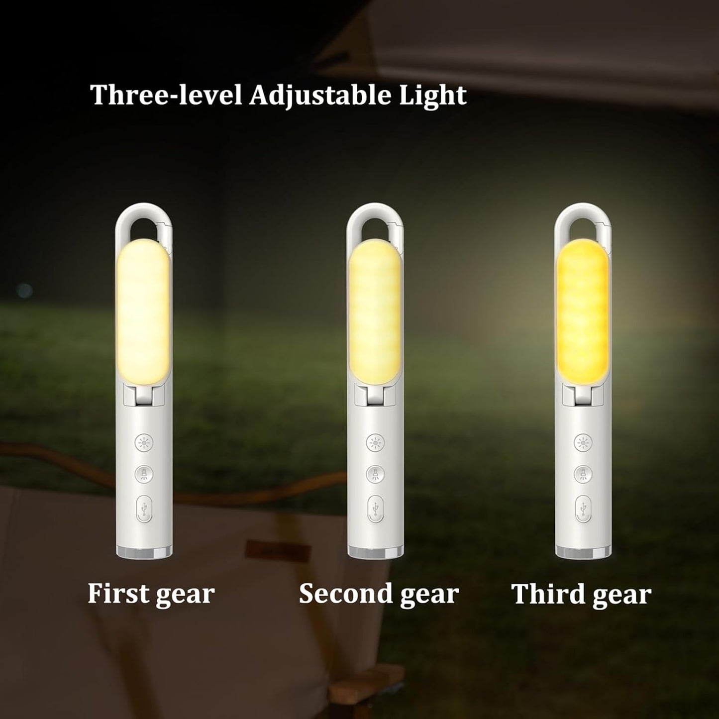 Portable Foldable Camping Lantern USB Rechargeable Multi-Functional LED Flashlight Tent Light for Outdoor Hiking, Travel, and Emergency Use