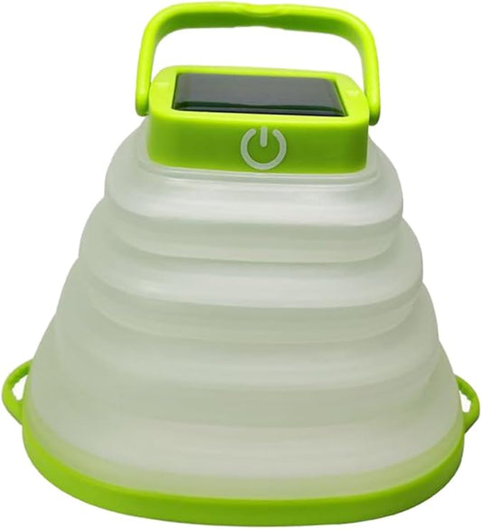 Compact and Portable Foldable Solar Camping Light (Size: 14.0cm in height and 12.5cm in bottom diameter when unfolded; significantly reduced in height when folded)