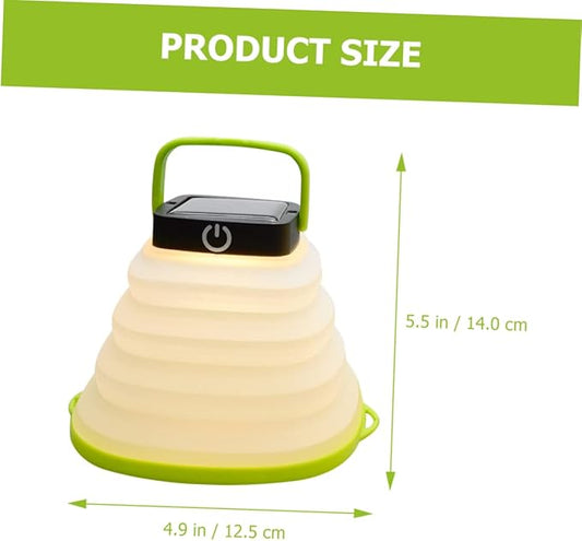 Compact and Portable Foldable Solar Camping Light (Size: 14.0cm in height and 12.5cm in bottom diameter when unfolded; significantly reduced in height when folded)