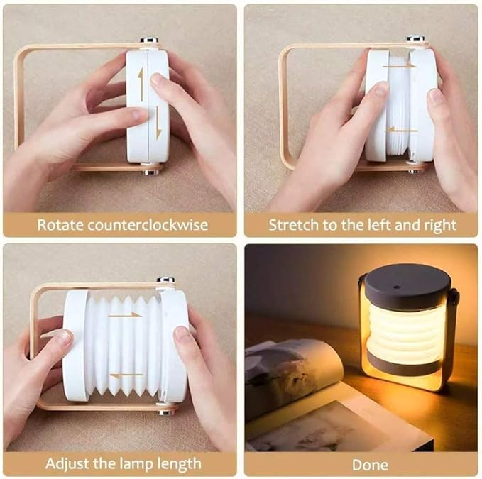 Innovative Retractable Foldable Camping Light - Multi - Form Transformation, Portable Outdoor Lighting Gadget（Retracted Size: 8cm×6cm×4cm；Extended Size: 15cm×6cm×10cm ）