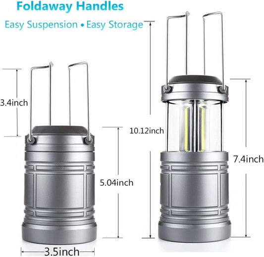 Foldable Handheld Camping Light - Dual - Mode Storage, High - Brightness LED, Portable Outdoor Lighting（Folded Size: 3.5 inches×3.4 inches×5.04 inches；Unfolded Size: 3.5 inches×7.4 inches×10.12 inches ）