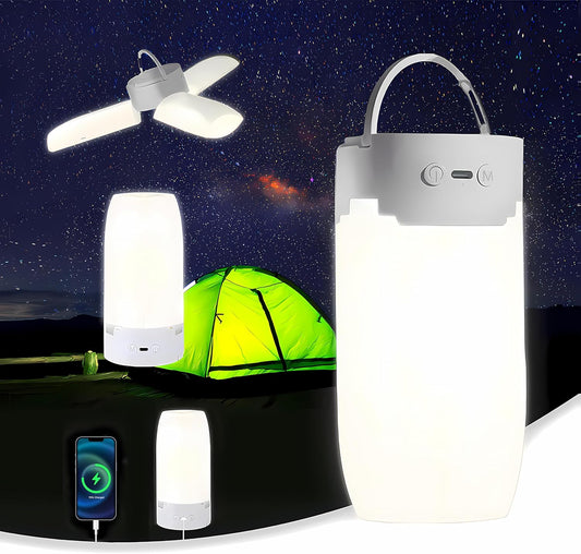 Multifunctional Foldable Camping Light - 3 High - Brightness Sources, Phone Charging, Outdoor Lighting Gadget（Unfolded Size: Diameter 18cm×Height 25cm；Folded Size: Diameter 8cm×Height 12cm ）